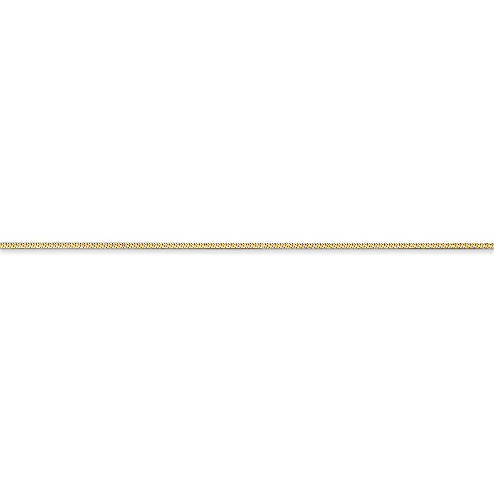 1mm, 14k Yellow Gold, Octagonal Snake Chain Anklet or Bracelet - Picture 13 of 15