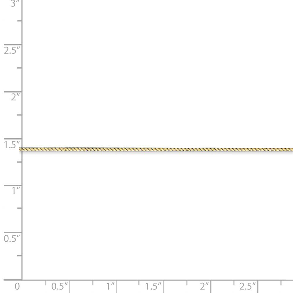 1mm, 14k Yellow Gold, Octagonal Snake Chain Anklet or Bracelet - Picture 15 of 15