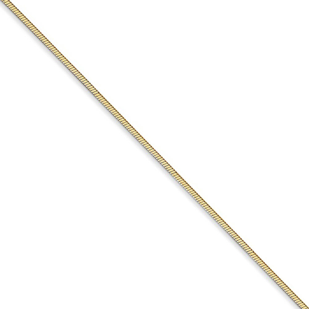 1.2mm, 14k Yellow Gold, Octagonal Snake Chain Necklace, 16 Inch