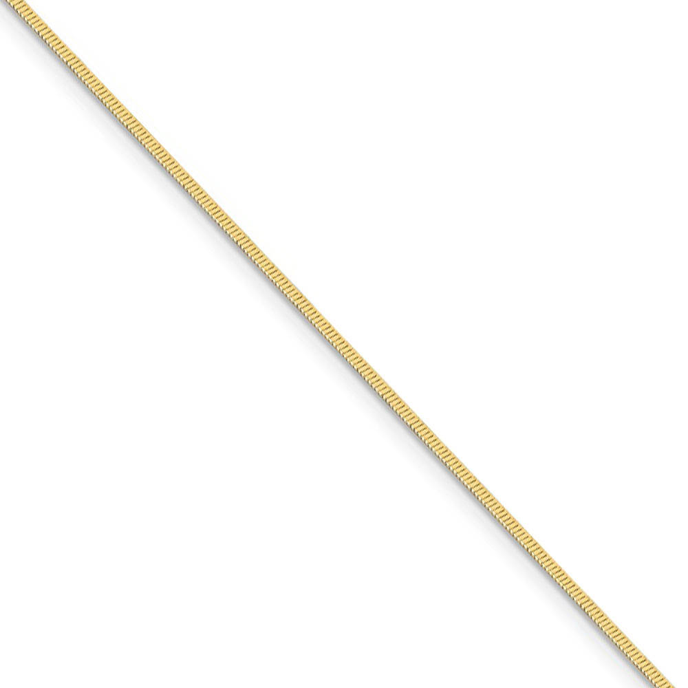 1.4mm, 14 Karat Yellow Gold, Octagonal Snake Chain - inch