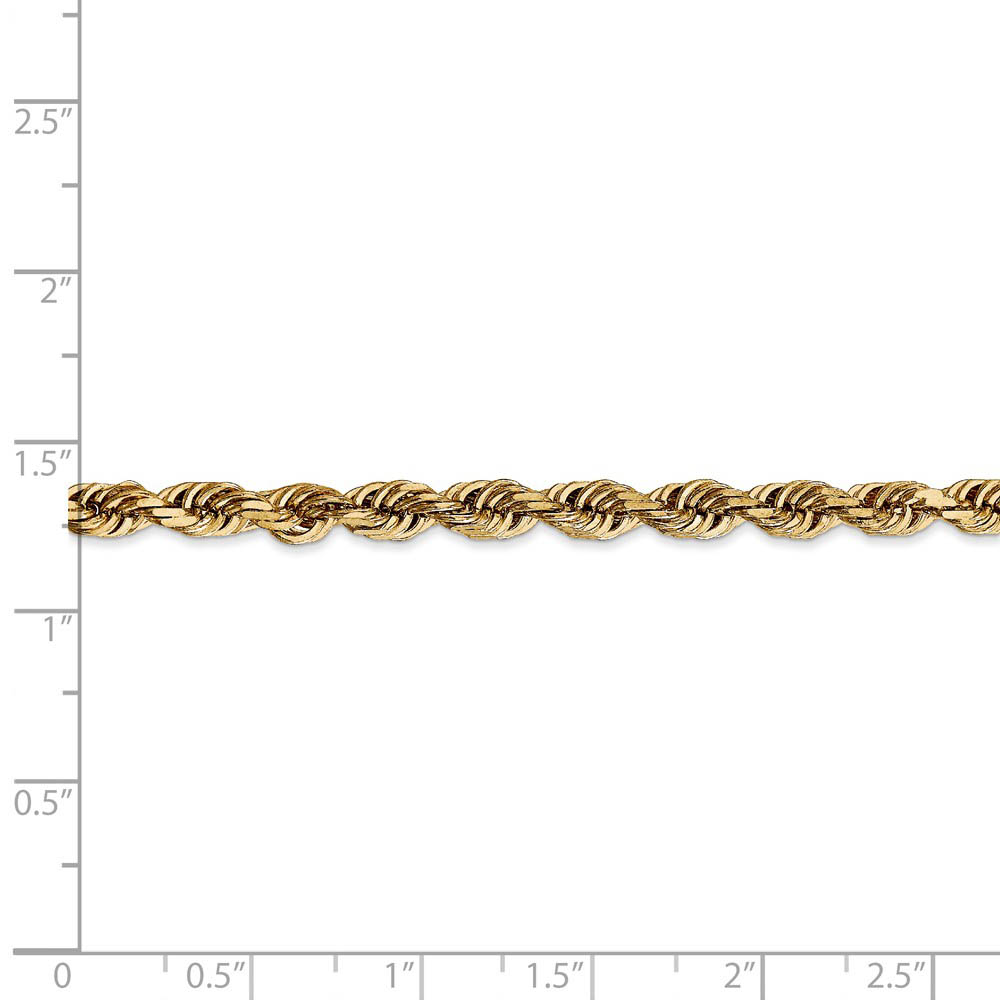 4.5mm, 14k Yellow Gold, D/C Quadruple Rope Chain Necklace - Picture 21 of 52