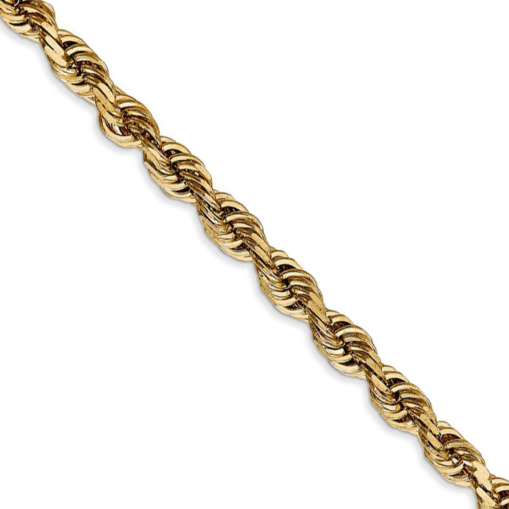 4.5mm, 14k Yellow Gold, D/C Quadruple Rope Chain Necklace - Picture 26 of 52
