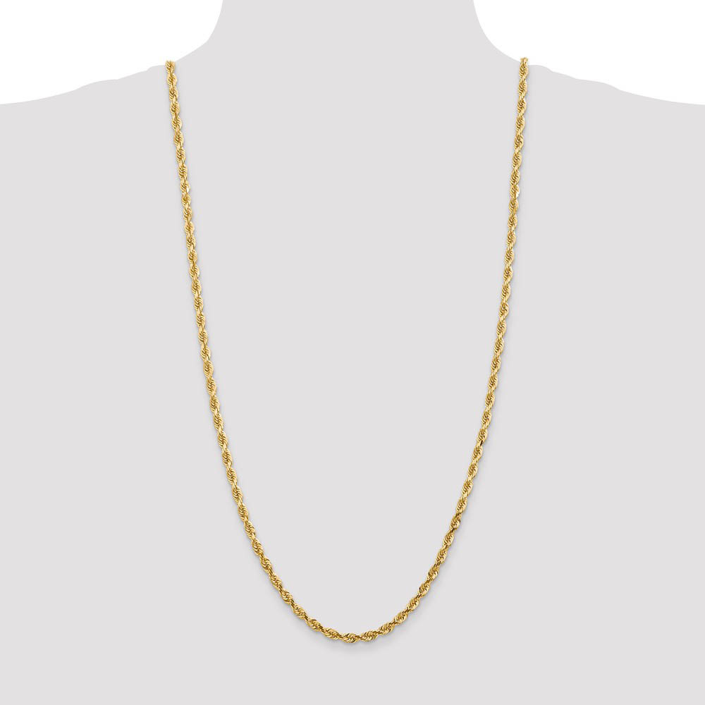 4.5mm, 14k Yellow Gold, D/C Quadruple Rope Chain Necklace - Picture 45 of 52