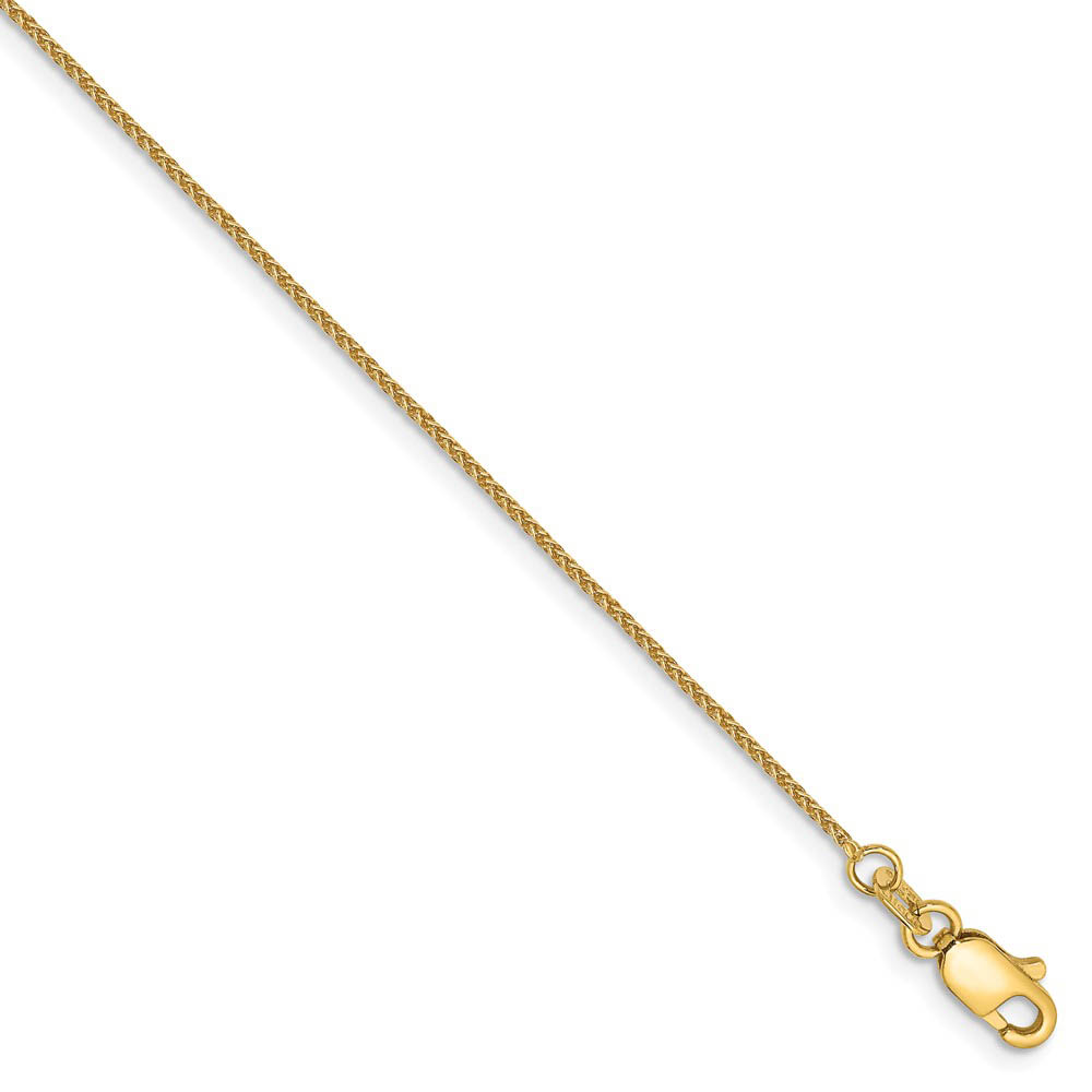 0.8mm, 14k Yellow Gold, Solid Spiga Chain Bracelet