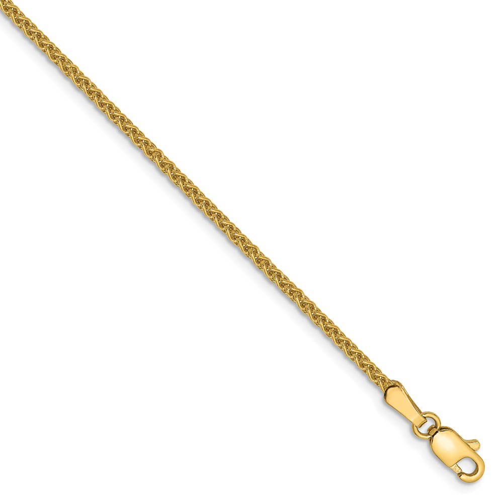 1.65mm, 14k Yellow Gold, Solid Spiga Chain Bracelet