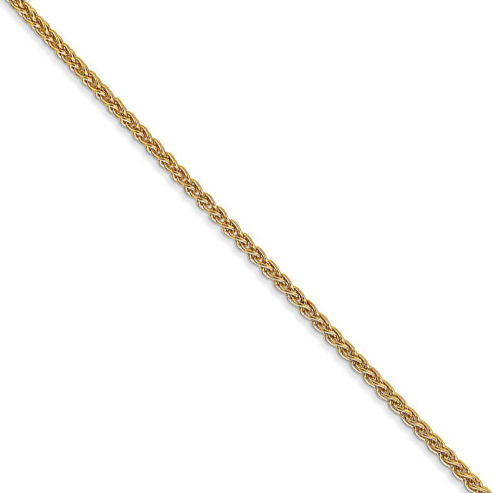 1.65mm, 14k Yellow Gold, Solid Spiga Chain Necklace - Picture 26 of 52