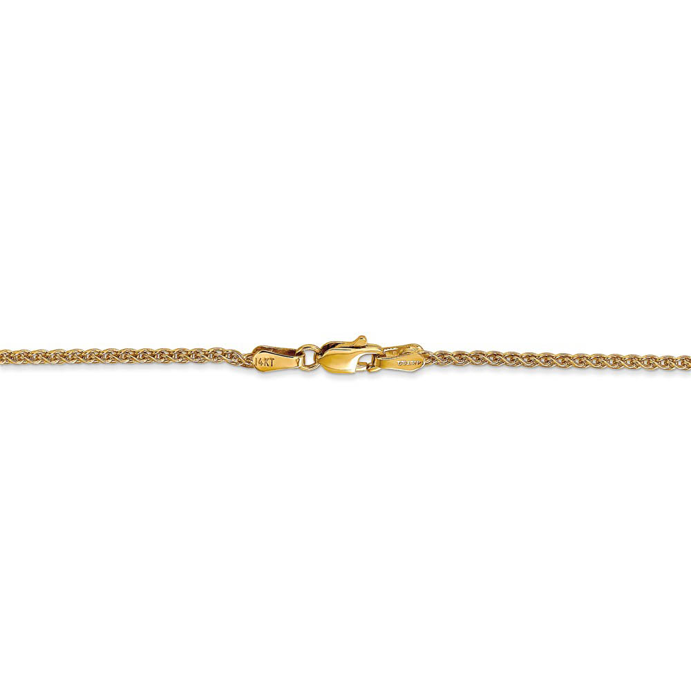 1.65mm, 14k Yellow Gold, Solid Spiga Chain Necklace - Picture 29 of 52