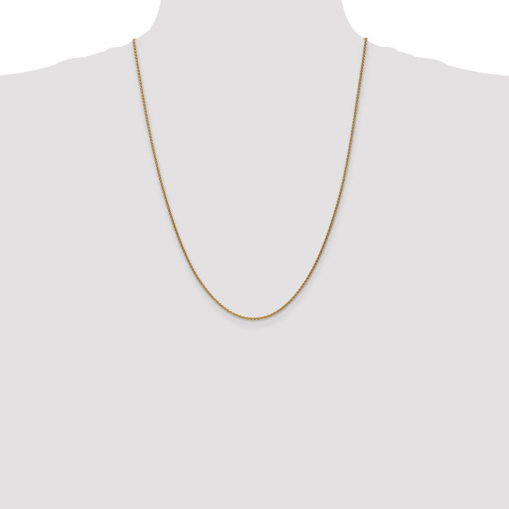 1.65mm, 14k Yellow Gold, Solid Spiga Chain Necklace - Picture 36 of 52