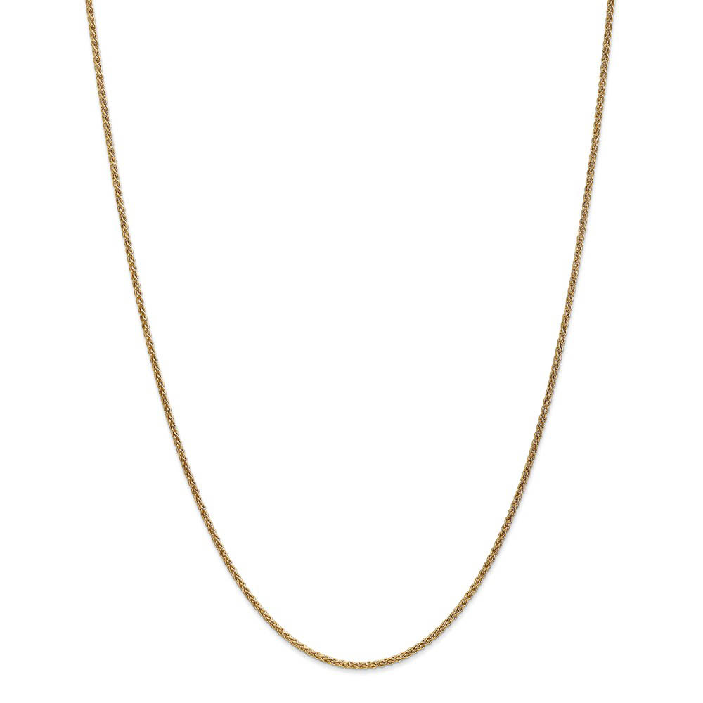1.65mm, 14k Yellow Gold, Solid Spiga Chain Necklace - Picture 37 of 52