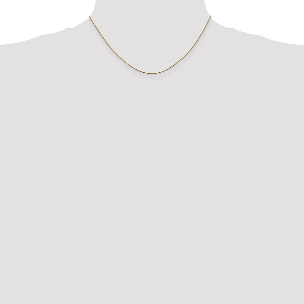 0.65mm, 14k Yellow Gold, Diamond Cut Spiga Chain Necklace