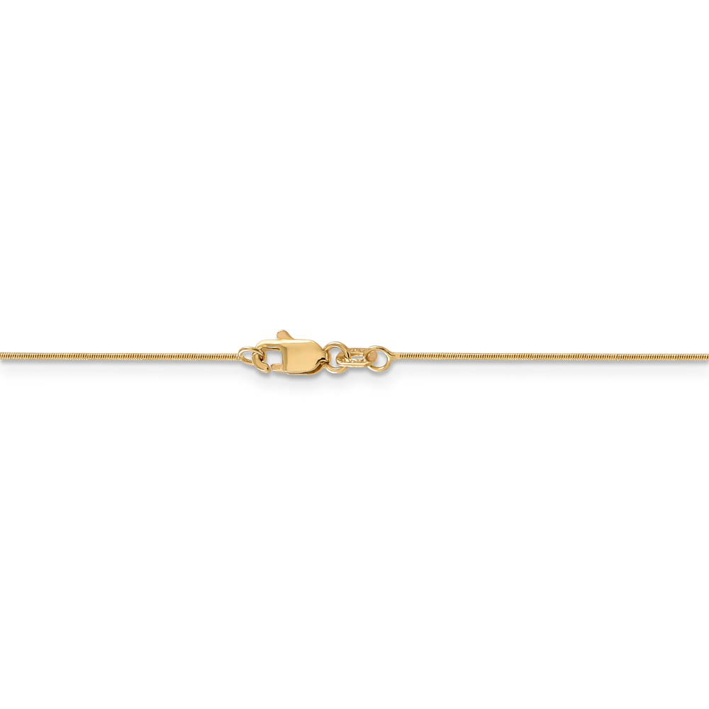 0.65mm, 14k Yellow Gold, Round Snake Chain Necklace - Picture 11 of 43