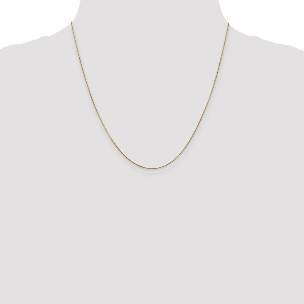 0.65mm, 14k Yellow Gold, Round Snake Chain Necklace - Picture 27 of 43