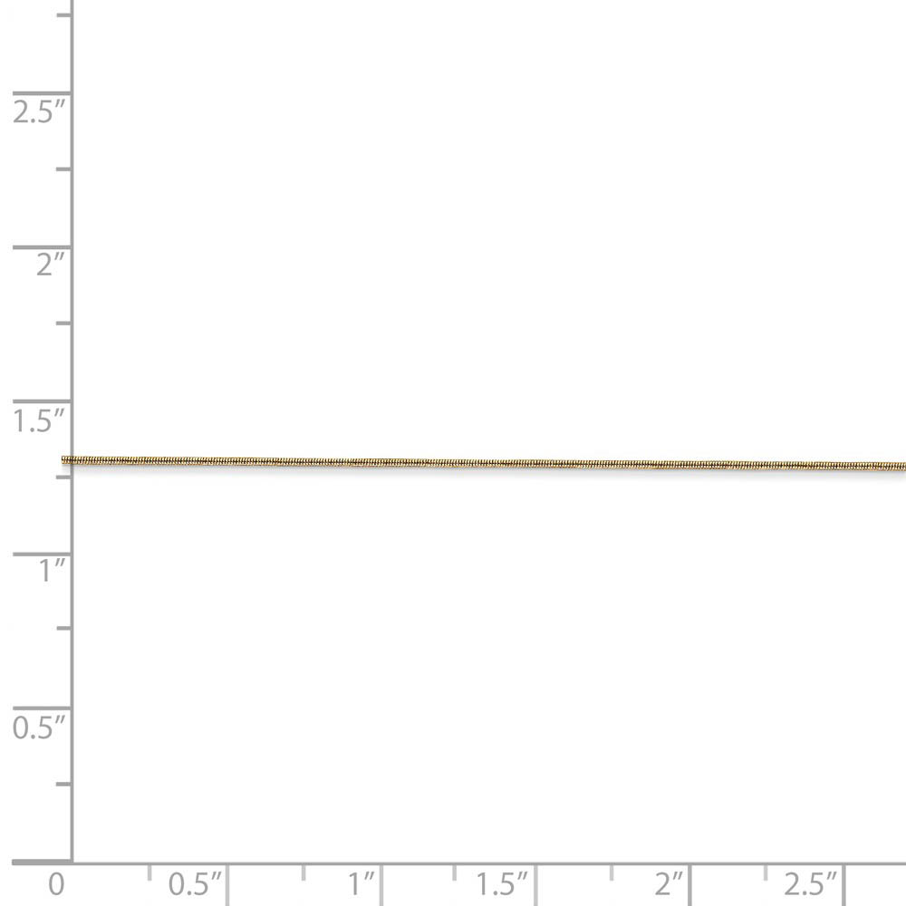 0.65mm, 14k Yellow Gold, Round Snake Chain Necklace - Picture 39 of 43
