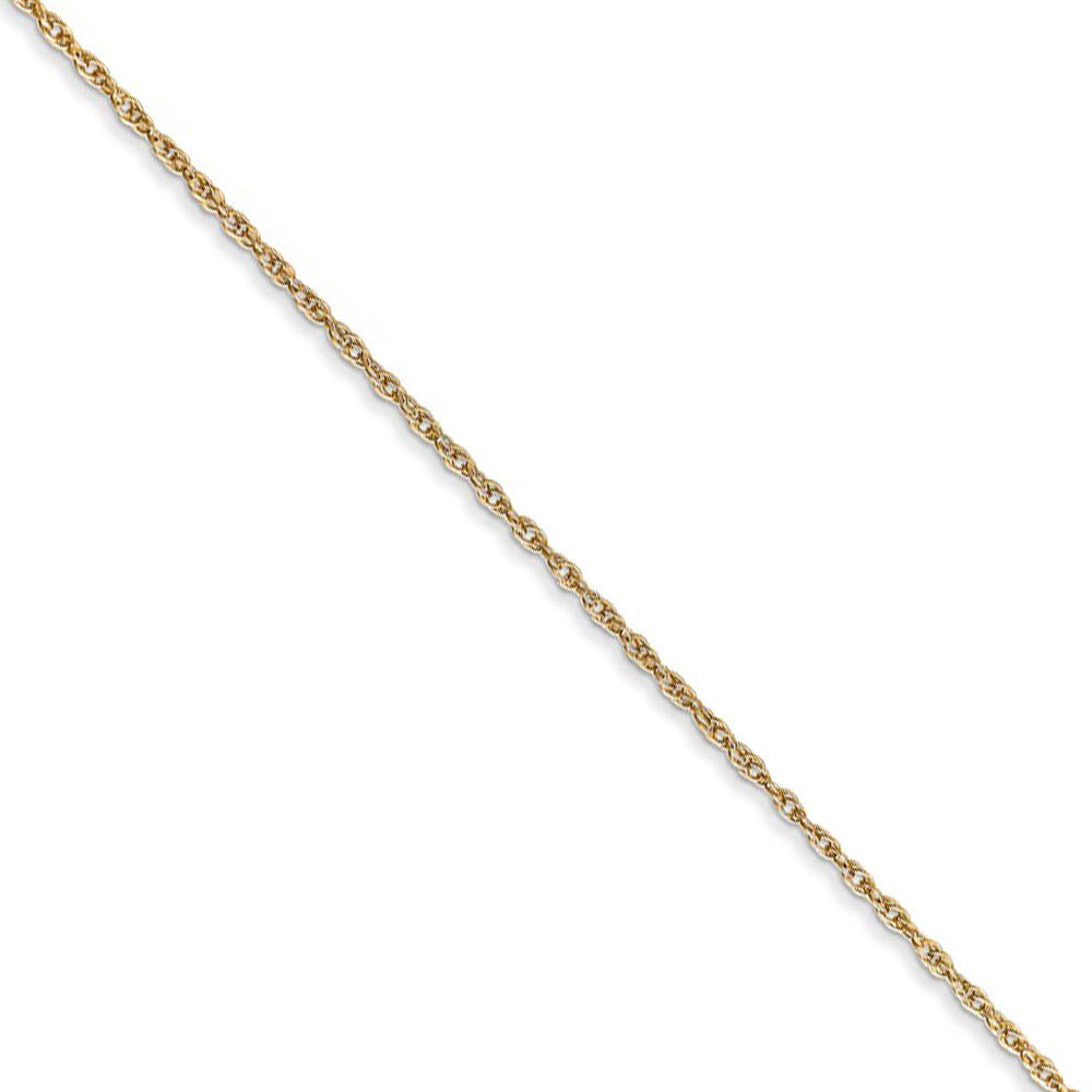 0.8mm, 14k Yellow Gold, Baby Rope Chain Necklace