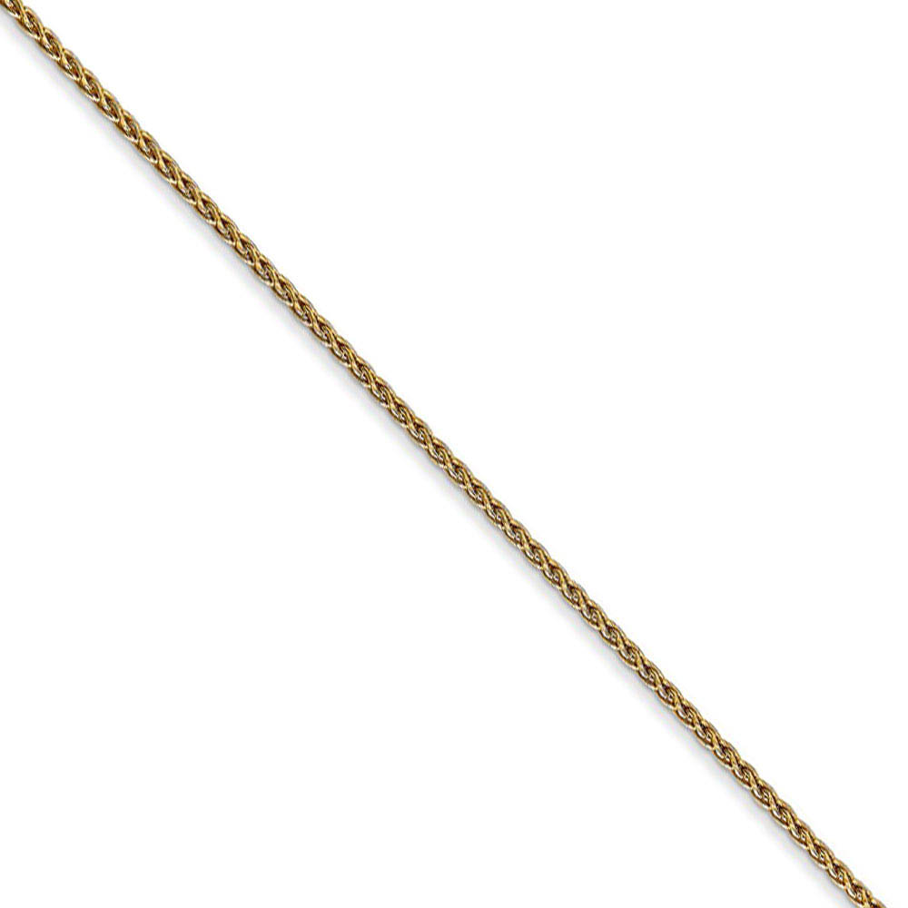 14kt White Gold 1.2mm Parisian Wheat Chain; 20 inch