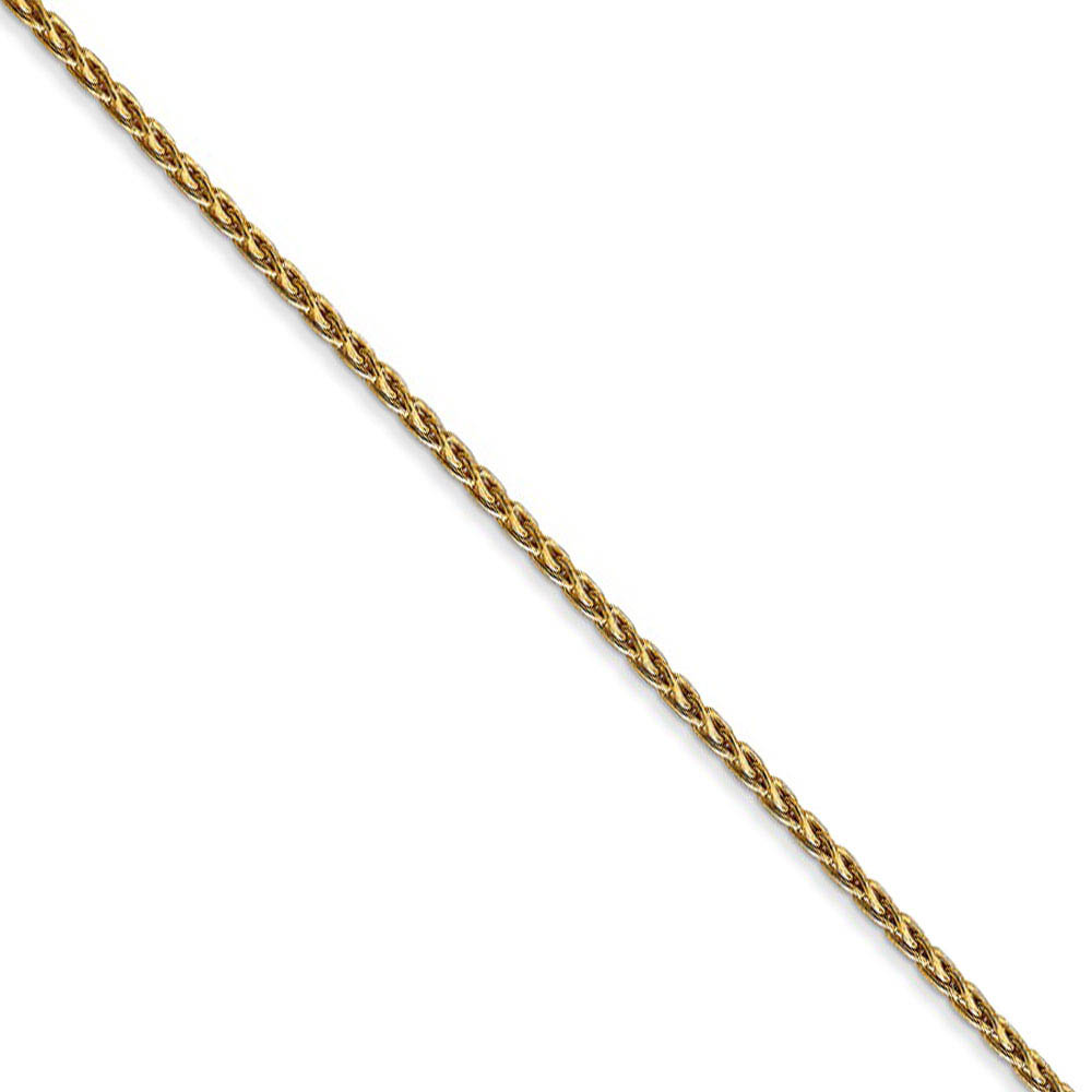 1.5mm, 14k Yellow Gold, Solid Parisian Wheat Chain Necklace