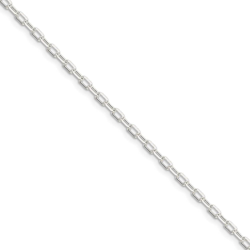 2.9mm Sterling Silver D/C Solid Cable Chain Bracelet