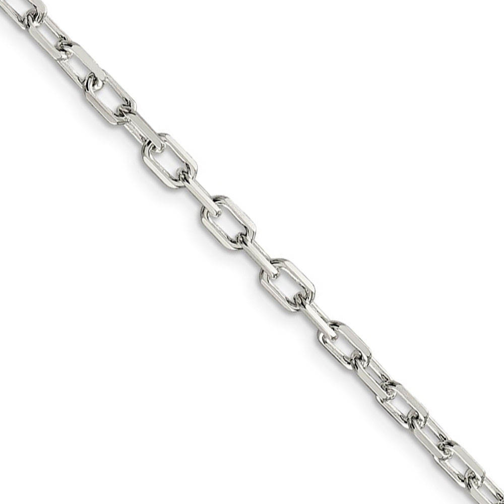 3.5mm Sterling Silver D/C Solid Cable Chain Necklace, 20 Inch