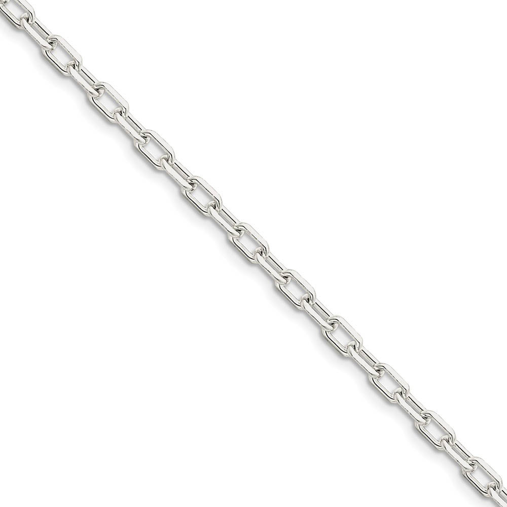 4.3mm Sterling Silver D/C Solid Cable Chain Bracelet