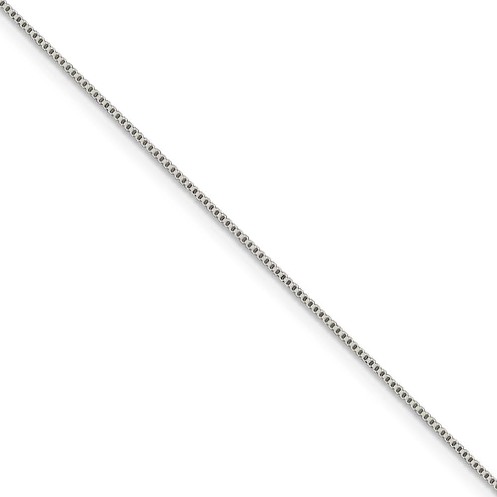 0.8mm, Sterling Silver, Solid Box Chain Necklace - Picture 35 of 52