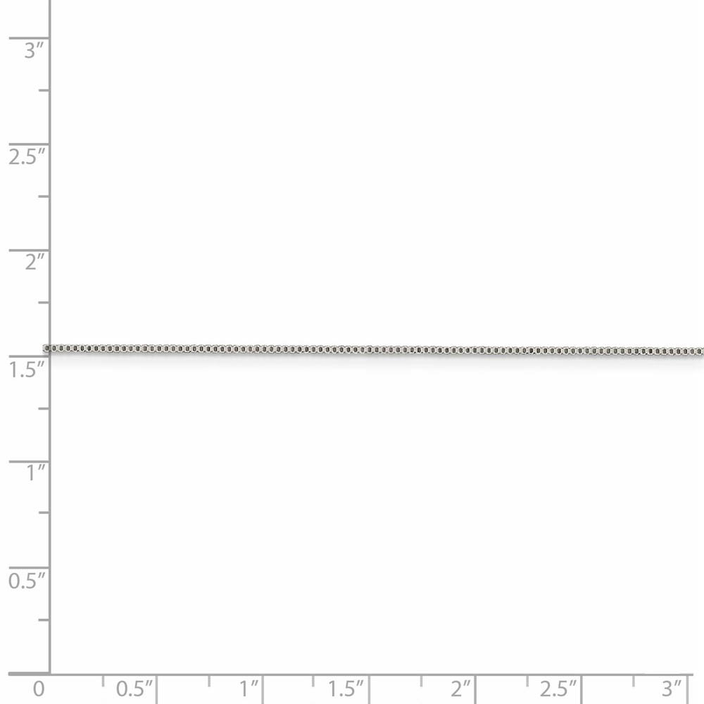 0.8mm, Sterling Silver, Solid Box Chain Necklace - Picture 39 of 52