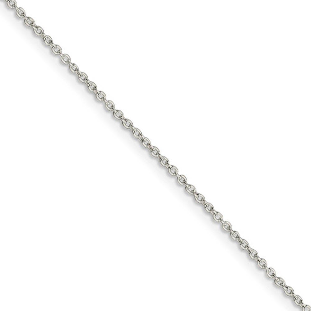 1.25mm, Sterling Silver Classic Solid Cable Chain Anklet