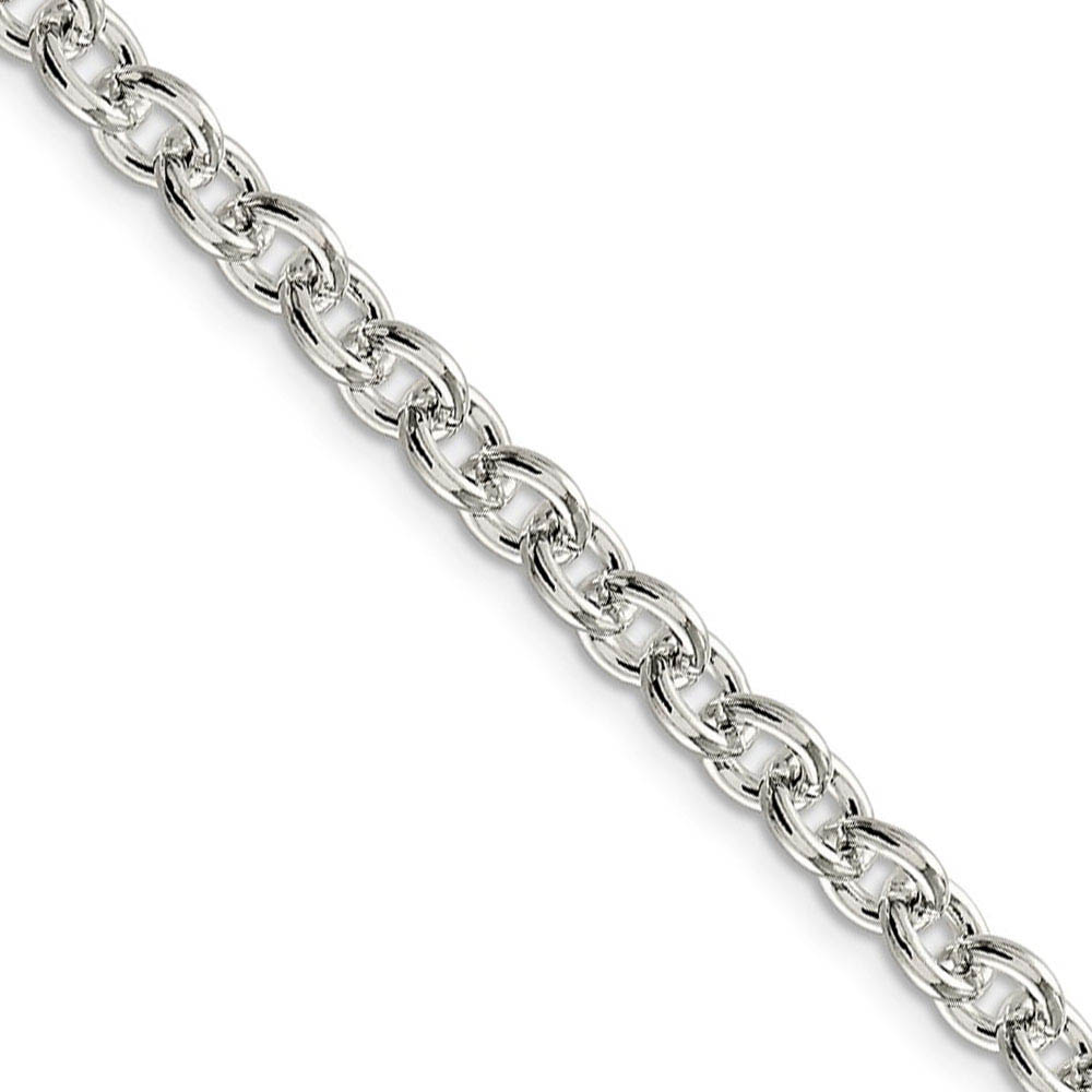 Men&#039;s 6mm, Sterling Silver Classic Solid Cable Chain Necklace, 16 Inch