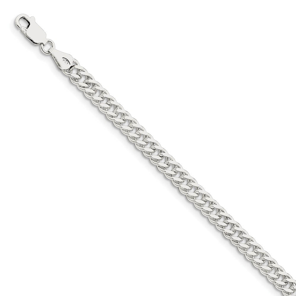 5.5mm, Sterling Silver, Solid Rambo Curb Chain Bracelet, 7 Inch