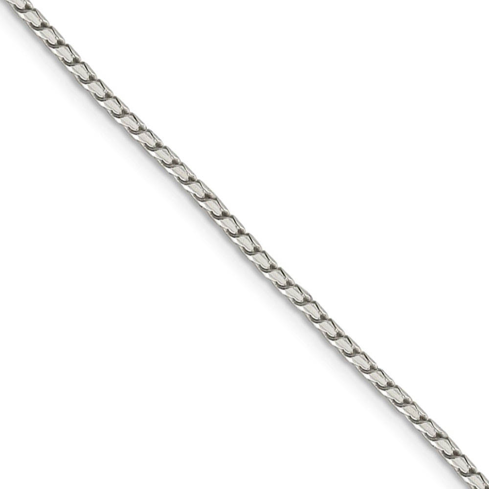 1.75mm, Sterling Silver Round Solid Franco Chain Necklace, 16 Inch