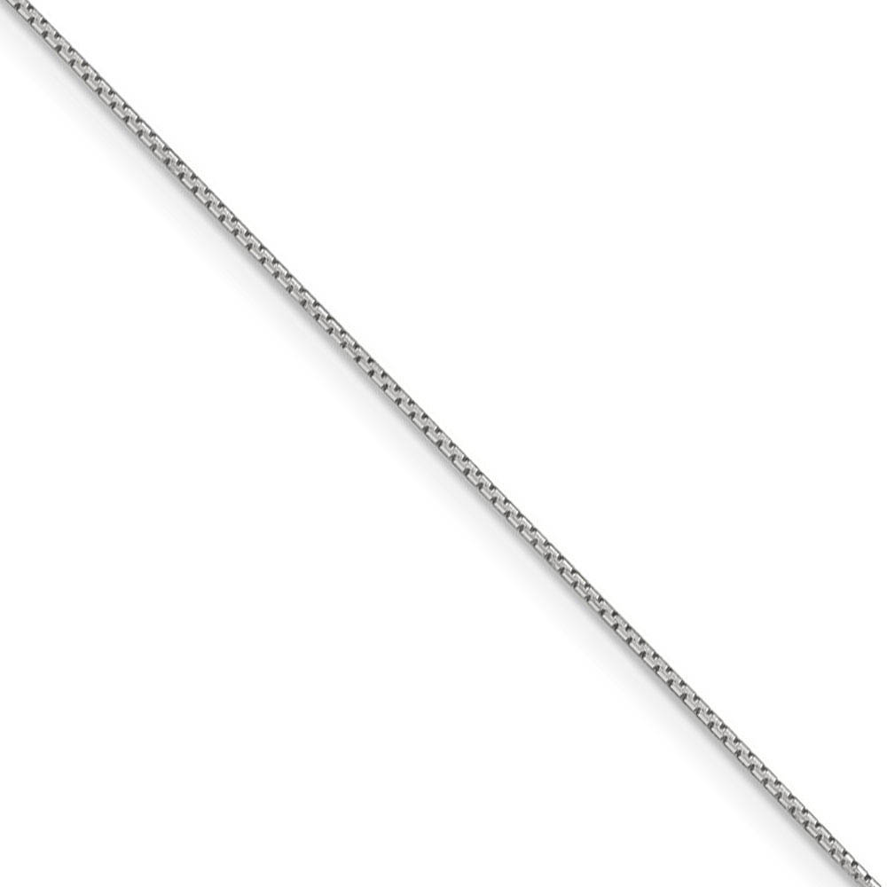 0.6mm, Sterling Silver D/C Octagon Mirror Box Chain Necklace, 16 Inch