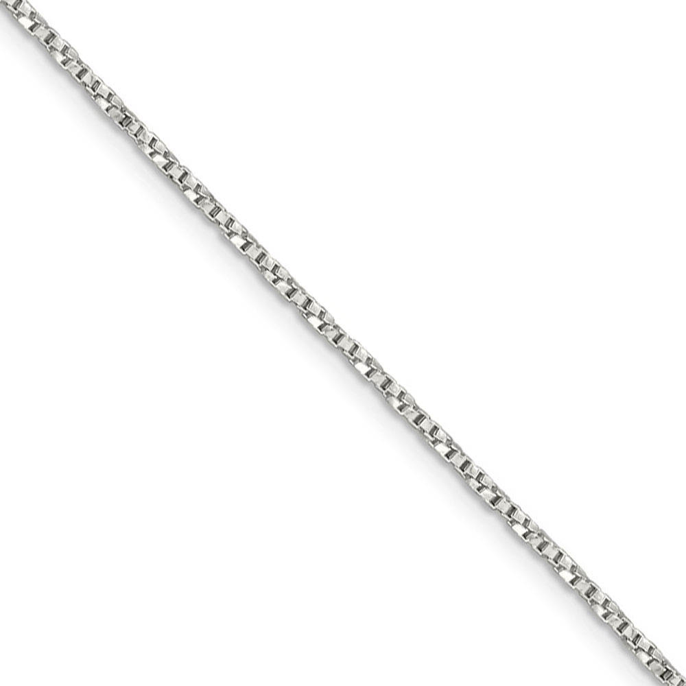 1.35mm Sterling Silver, Solid Twisted Box Chain Necklace