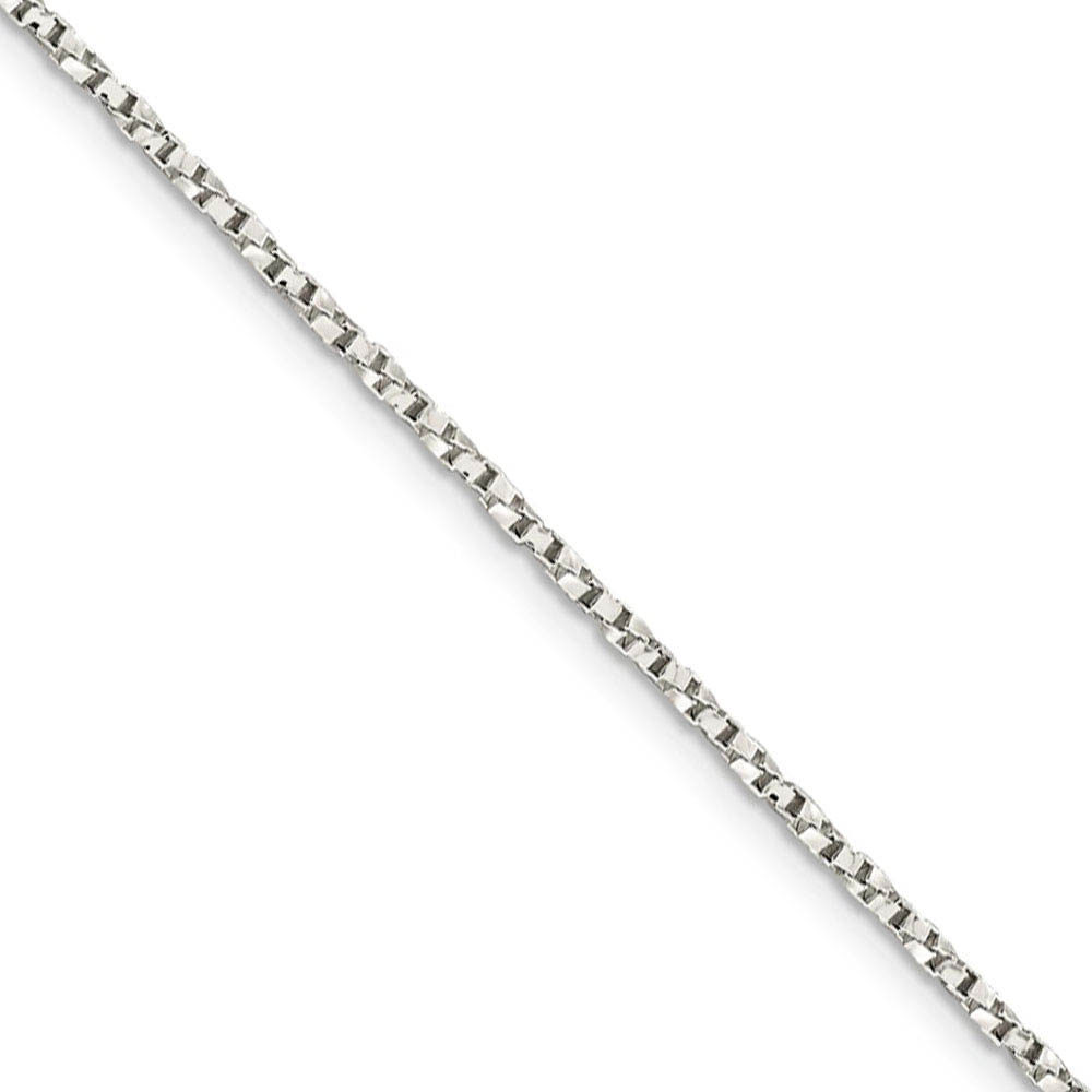 1.75mm, Sterling Silver Twisted Box Chain Necklace, 16 Inch