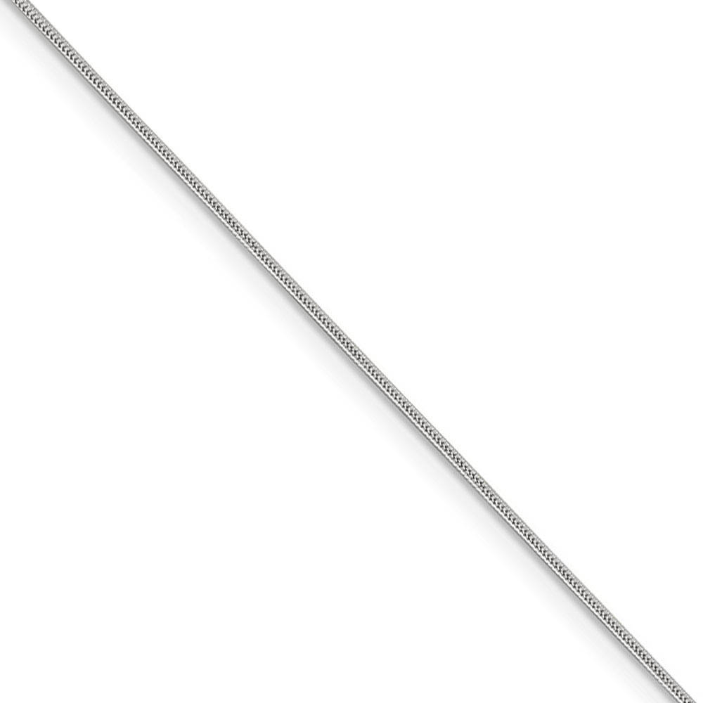 0.8mm, Sterling Silver Solid Round Snake Chain Necklace