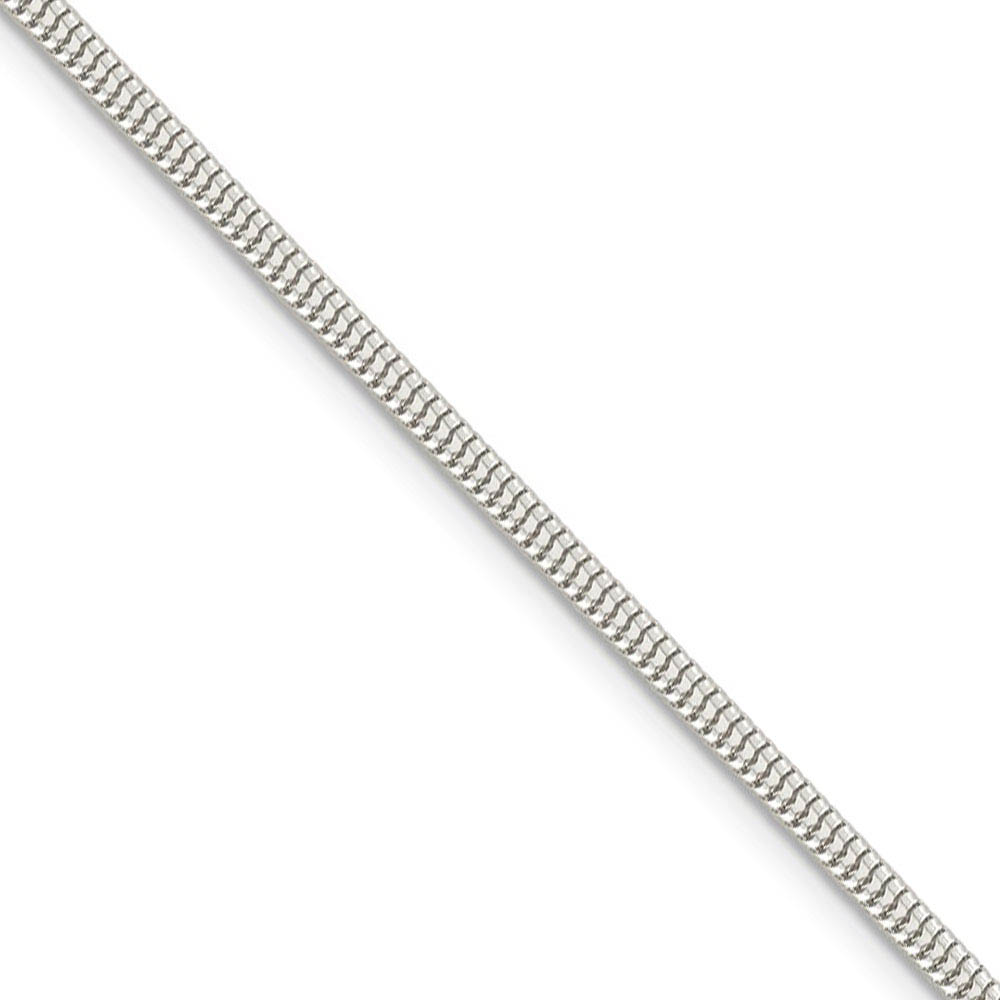 2.5mm, Sterling Silver Round Solid Snake Chain Necklace, 24 Inch