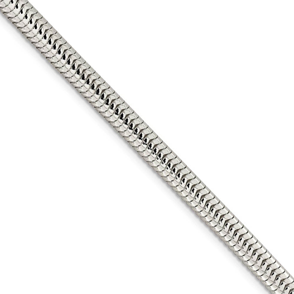 Men's 6mm Sterling Silver Solid Classic Round Snake Chain Necklace