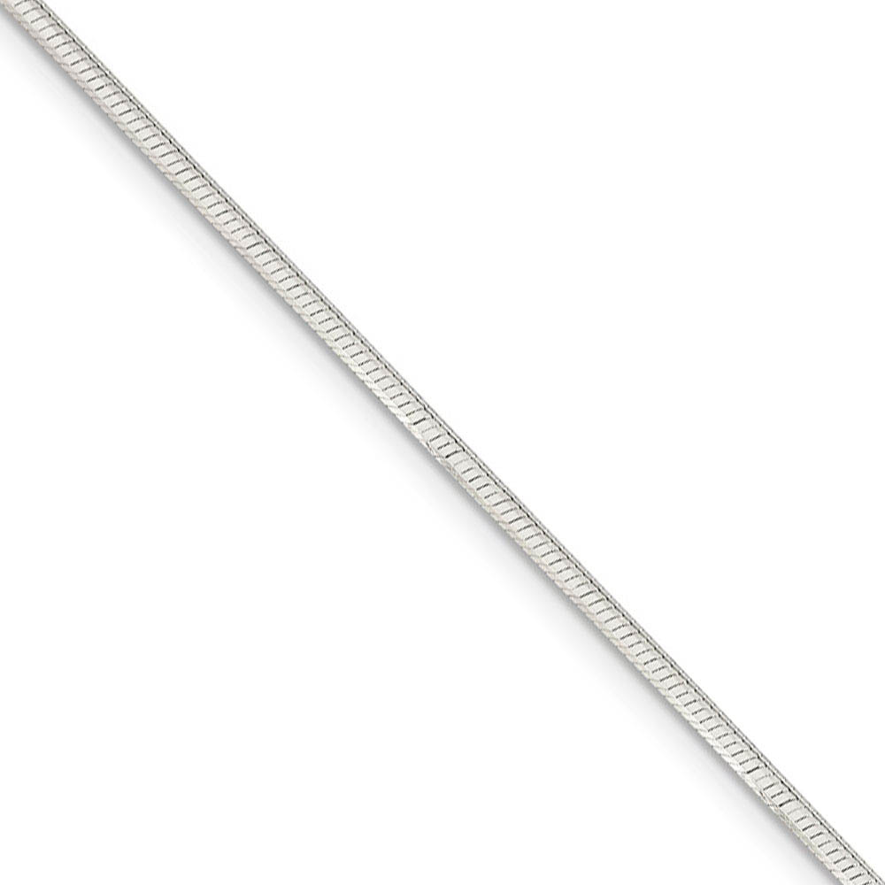 1.65mm, Sterling Silver Octagon Solid Snake Chain Necklace, 18 Inch