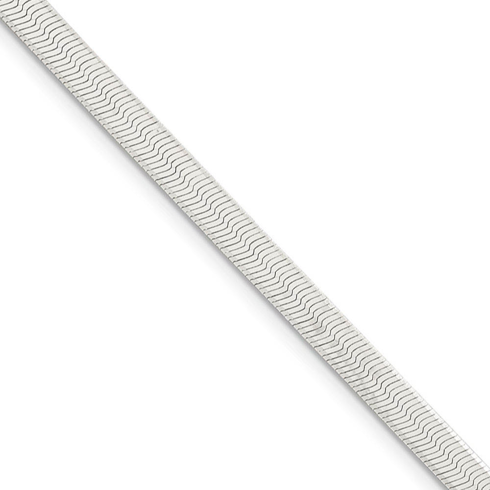 4.5mm, Sterling Silver Solid Herringbone Chain Necklace, 16 Inch