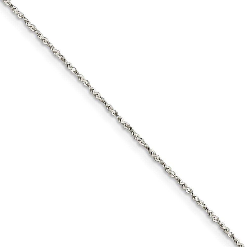 0.5mm, Sterling Silver, Twisted Serpentine Chain, inch