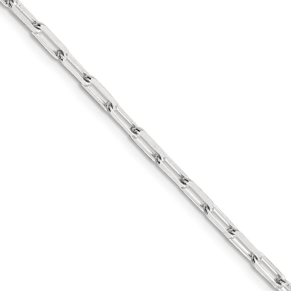 3.25mm, Sterling Silver Elongated Open Cable Chain Bracelet