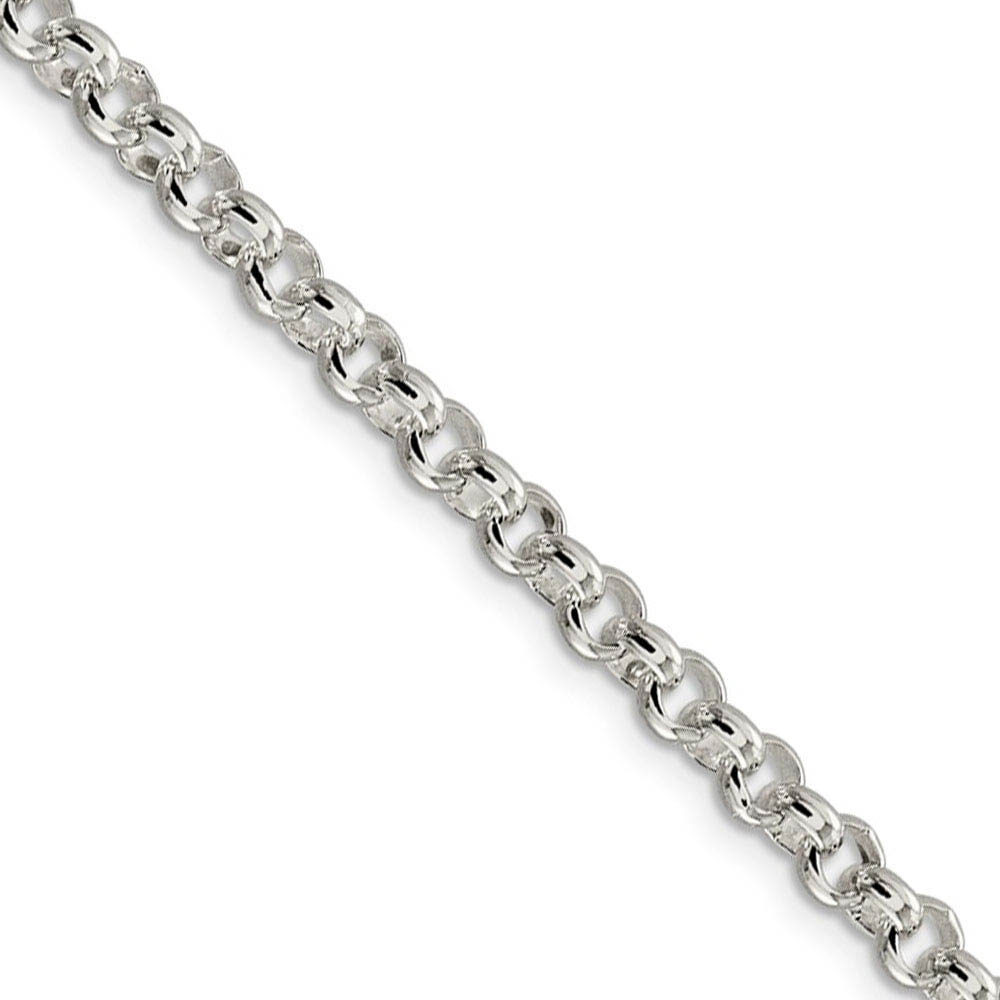 4.75mm Sterling Silver Solid Belcher (Rolo) Chain Necklace, 16 Inch