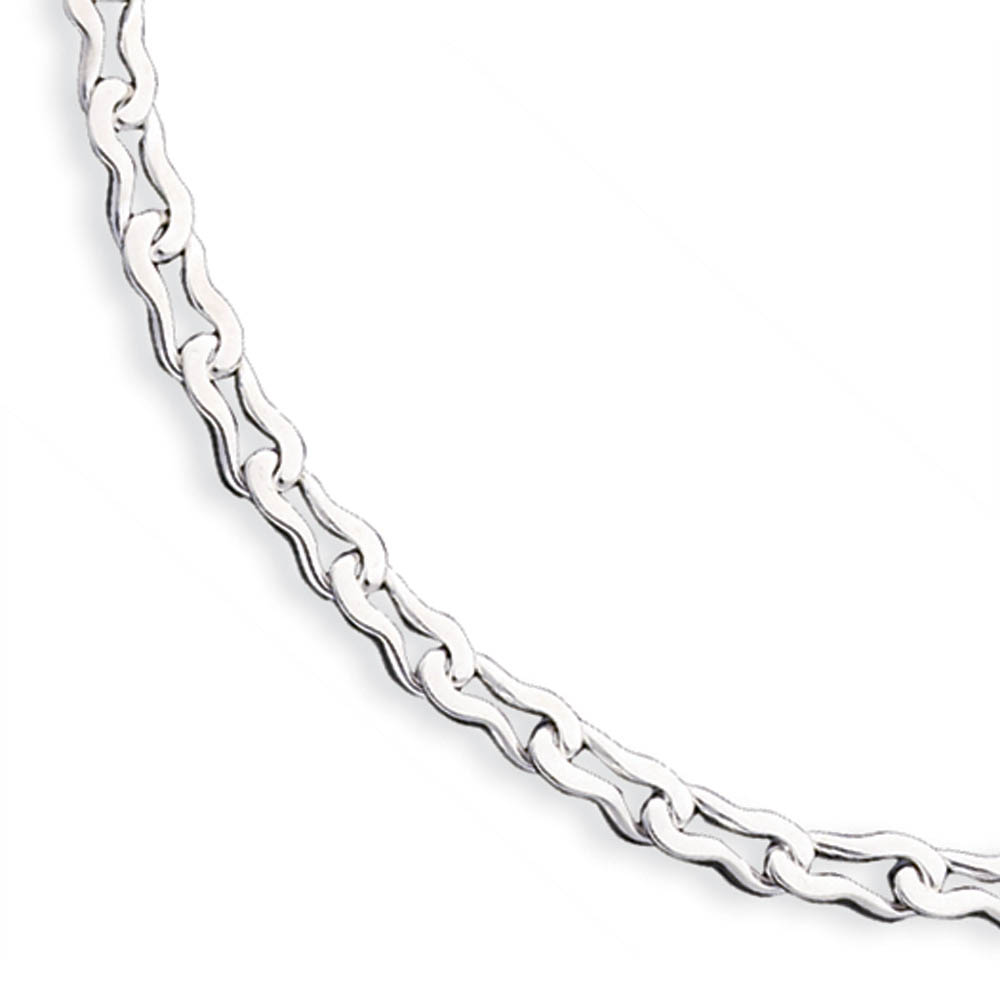Men's 5.5mm, Sterling Silver Fancy Link Chain Necklace