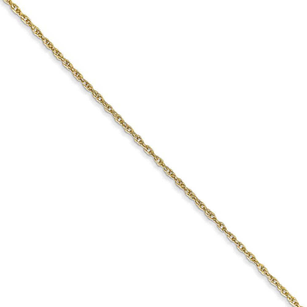 0.8mm, 10k Yellow Gold, Baby Rope Chain Necklace