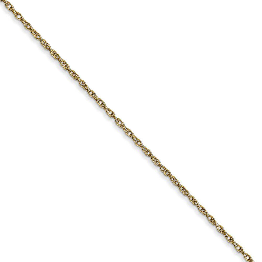 0.95mm, 10k Yellow Gold, Cable Rope Chain Necklace