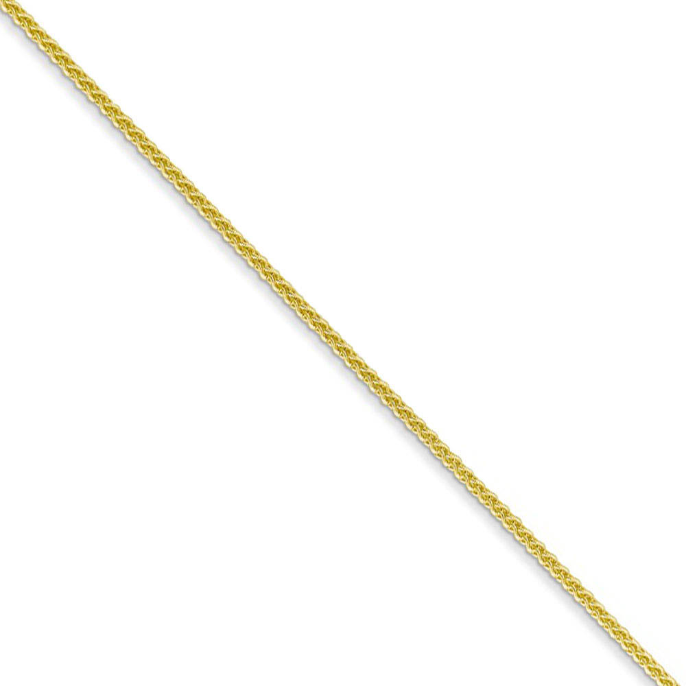 1mm, 10k Yellow Gold, Solid Spiga Chain Necklace - Picture 20 of 29