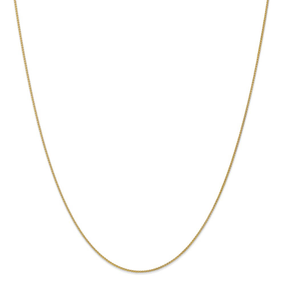 1mm, 10k Yellow Gold, Solid Spiga Chain Necklace - Picture 22 of 29