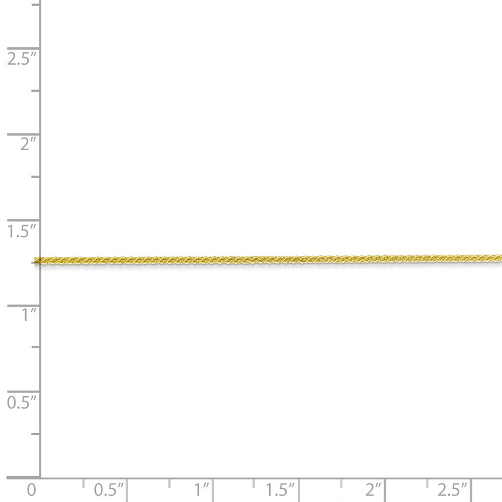 1mm, 10k Yellow Gold, Solid Spiga Chain Necklace - Picture 24 of 29