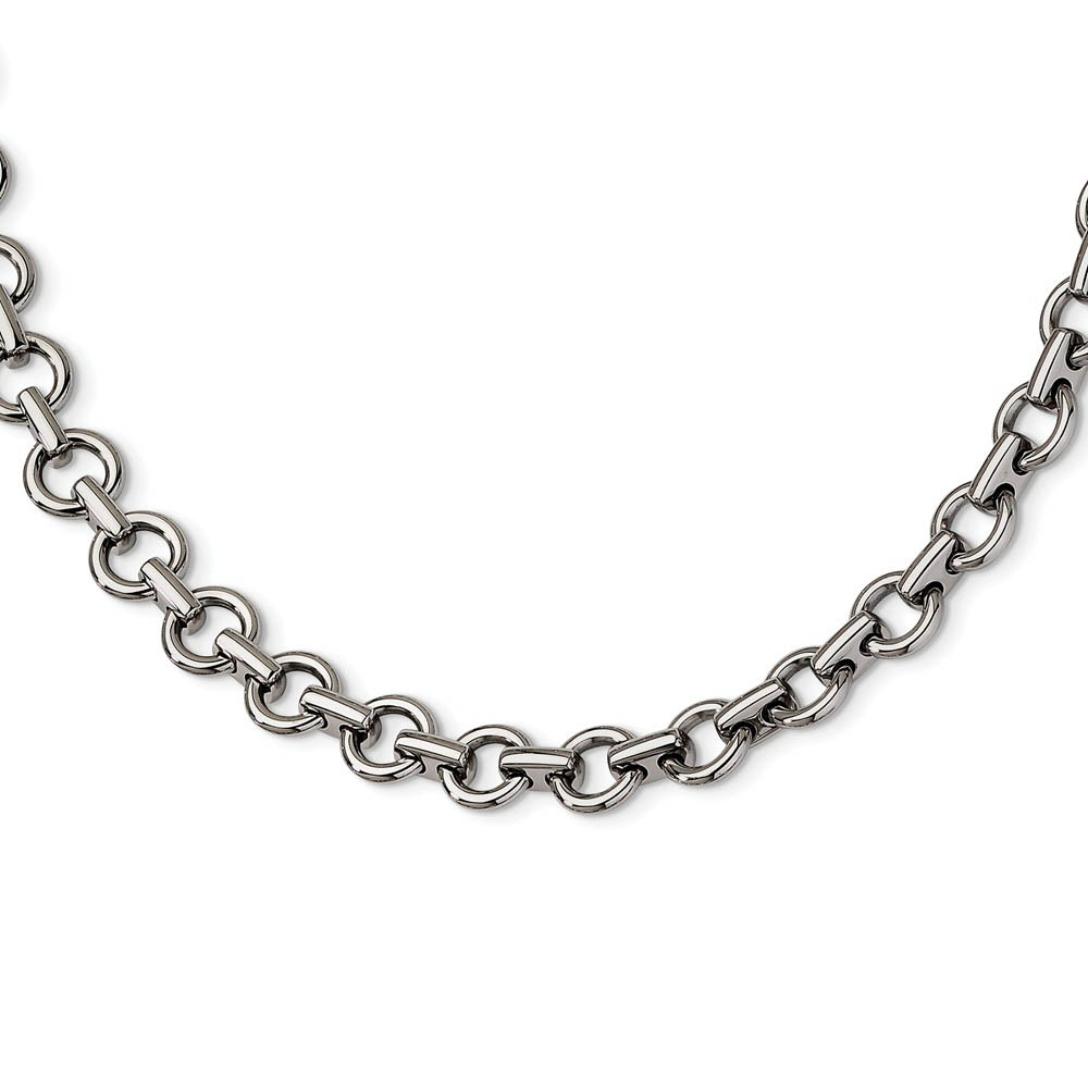 Men&#039;s Stainless Steel 8mm Circle Link Chain Necklace, 20 Inch