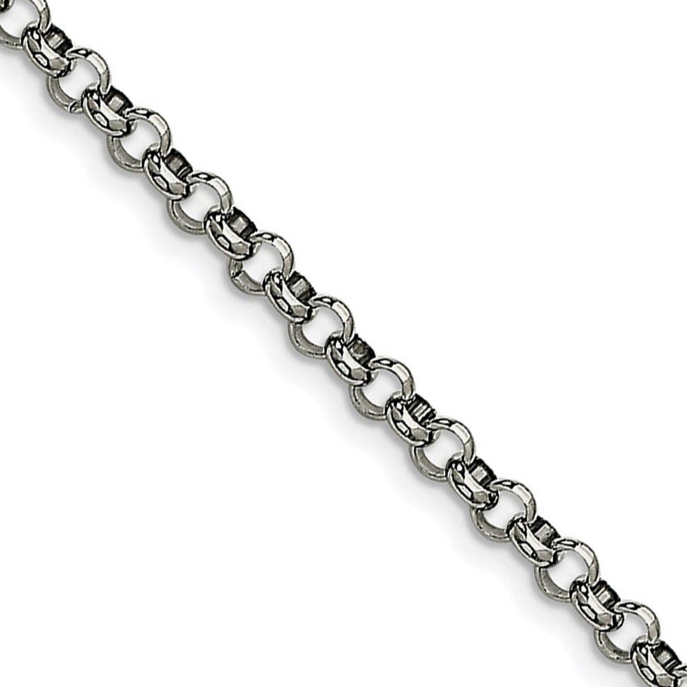 Men's 4.6mm Stainless Steel Polished Rolo Chain Necklace