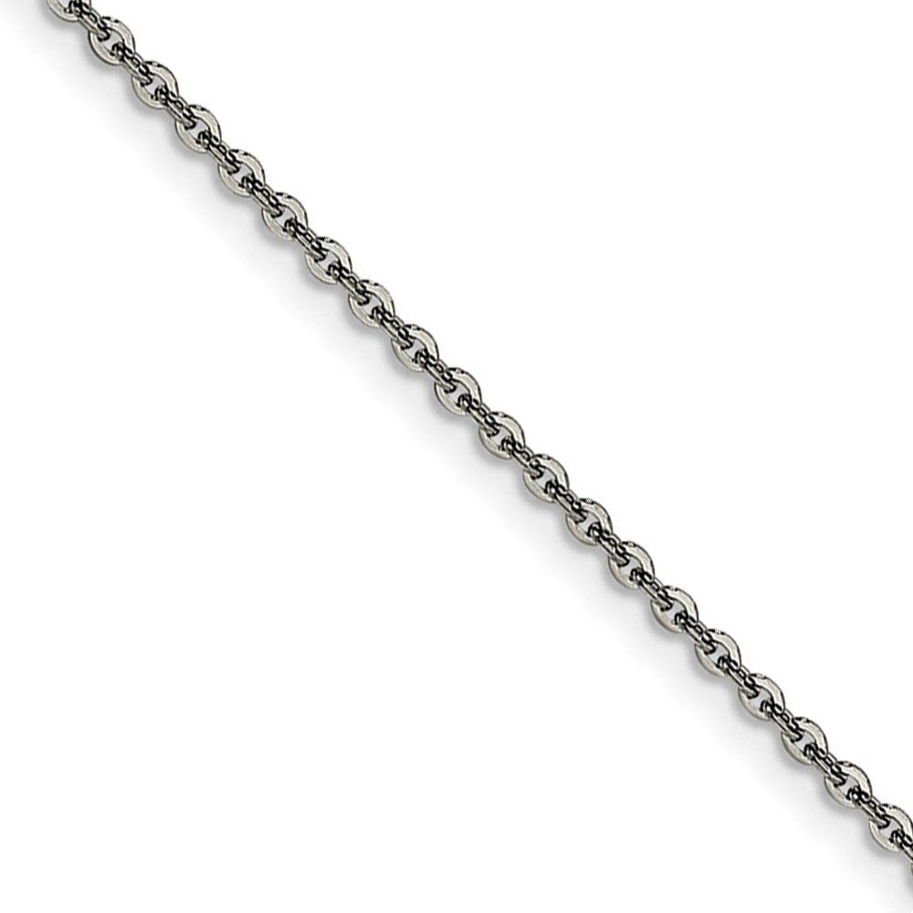 2.3mm Stainless Steel Polished Cable Chain Necklace