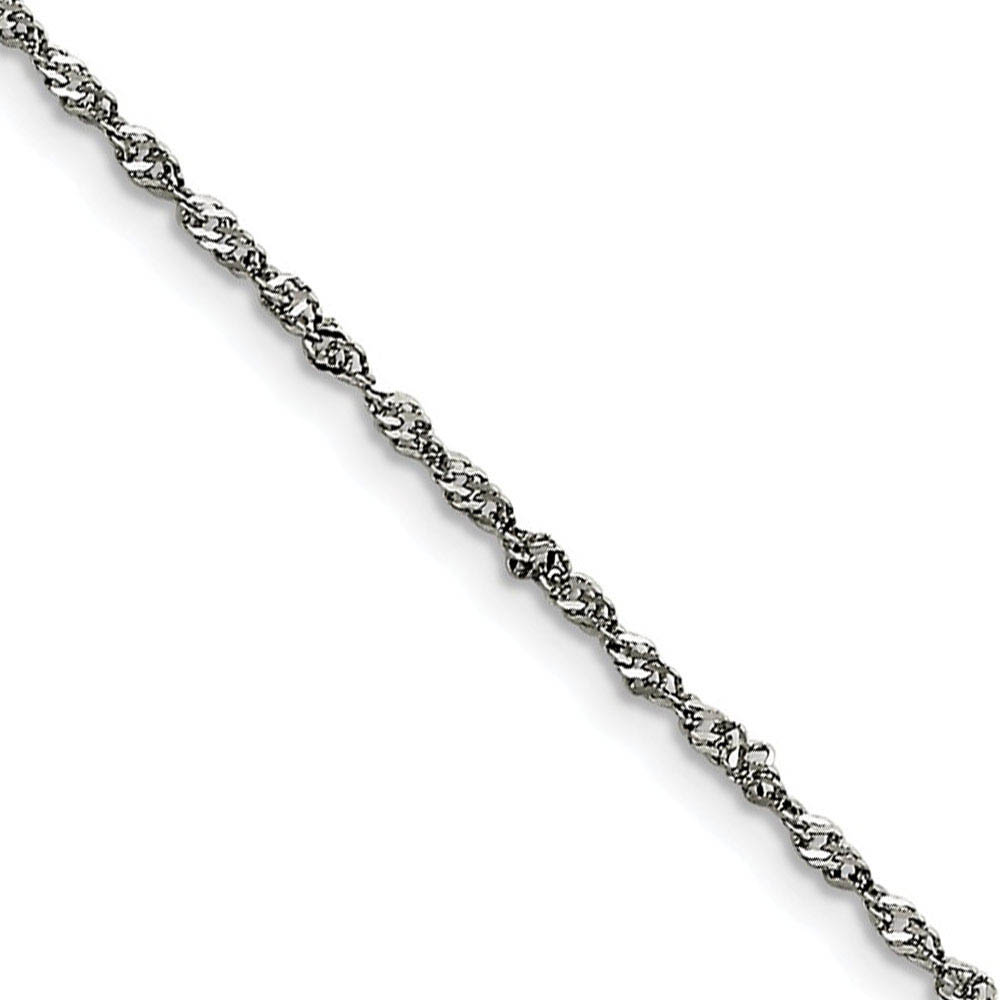 2mm Stainless Steel Singapore Chain Necklace, 18 Inch